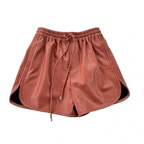 A.L.C. Ryder Vegan Faux Leather High Rise Short with Pockets Size XS NWT - Picture 5 of 11